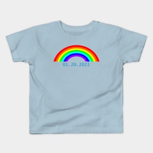 Biden Inauguration Date Rainbow Kids T-Shirt